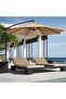 3-meter parasol cover replacement - waterproof and UV resistant, suitable for balconies, gardens, beaches. - 3