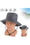 Sun hat - Fisherman's protection 9cm wide brim Foldable design Ventilation holes Adjustable chin strap Suitable for fishing and walking - 3