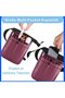 Women's nurse waist bag purple multi-compartment adjustable. - 3
