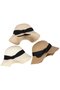 Women's straw hat 56-58cm wide brim breathable foldable casual. - 2