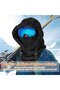 Winter fleece hat leopard print windproof ski/cycling neck warmer. - 3