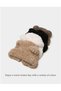 Women's Winter Knit Hat - Warm Earmuffs with Cute Plush Bear Ears Fluffy Ski Brown - 5
