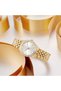 Women's Gold Stainless Steel Watch, Silver Dial | Trn32g - 5