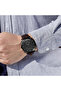 Men's Stainless Steel Black Watch, Brown Leather | Tr45bl - 2