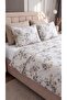 100% Cotton Double Eucalyptus Patterned Duvet Cover Set 220X200 cm – 2 Patterned + 2 Plain White Pillowcases with Laces - 8