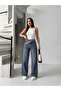 Belted Stone-Detail Tinted Stretch Straight Jeans Pants