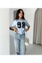 Women's 98 Star Printed Boat Neck Off Shoulder Short Sleeve Casual Fit Summer T-Shirt - 4