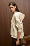 Elyra women's oversize stitch detailed hooded mink sweatshirt - 4