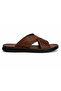 Genuine Leather Men's Tan Slippers (Cb571) - 2
