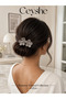 Pinterest Flower Detailed Silver Color Metal Scalloped Hair Clip |   Floral Buckle |   Hairpin Hair Accessory - 4