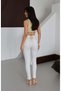 Women's White High Waist Skinny Slim Fit Denim Jean Pants - 5