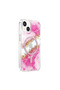 Onegif apple iphone 15 lotus glitter magsafe cover - pink - 2