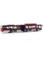 Majorette Man Lion's City Red White Metal Toy Bellows City Bus 20 cm - 6