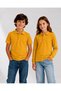 Girls & Boys Unisex Mustard 100% Cotton Polo Collar Long and Short Sleeve 2-Piece T-Shirt - 2