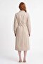 Women's Denim Belted Shirt Dress - 5