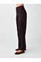 Bitter Brown Wide Leg High Waist Long Knitted Pants - 4