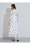 Multi-Color Floral Print Lace Trims A-Line Maxi Dresss - 5