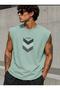Mint Green Perseverance Printed Sleeveless Tshirt Men's Zero Sleeve Clothing Sportswear T-Shirt