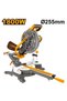 1800W Sliding Mitre Saw, 255mm Blade, 5200RPM, 89×320mm Capacity, 45° Mitre & Bevel Cutting - 2