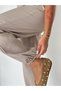 Women's Tencel Fabric High Waist Pleated Elastic Leg Pants - 4