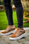 Zrk-x007 high quality thick sole mink tan suede single strap laceless daily men's shoes - 3