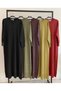 Trendy Stripe Patterned Cold Yarn Wide Fit Long Sweater Dress-130 cm - 3