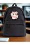 Cat Cutie Printed School, Lecture, Course, Classroom Unisex Black Backpack