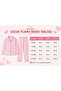 Patterned Long Sleeve Buttoned Front Shirt Collar Girls' Pajama Set and Eye Patch - 5