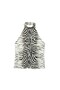 Zebra desenli halter yaka üst - 3