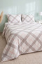 Grey Red 100% Cotton Ranforce Double Duvet Cover Set – 4 Pieces - 4
