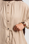Muslin Shirred Detailed Shirt Stone - 5