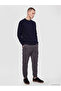 Xside Navy Blue Crew Neck Men's Knitwear Sweater - 2