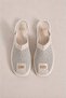 Women's Light Beige Knitted Detailed Comfortable Sandals - 3