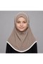 Hijab with Floral Embellishment, Elegant Modest Headscarf for Girls, Classic Cream Islamic Head Covering for Everyday and Special Occasions