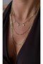 Women's Steel Gold Multi-Chain Necklace