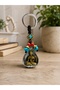 Buddha Feng Shui Keychain – Decorative Auspicious and Meditation-Themed Keychain with Turquoise Beads - 3