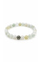 Natural Agate Stone Men's Bracelet 8 mm Natural Stone Flexible Bracelet 20 cm Light Green - 4