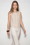 Women's Ornamental Button Detailed Tassel Embroidered Cotton Cream Blouse - 3