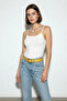Women's Thin Strap Basic Athlete Top White - 4