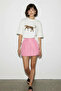 Women's Cheetah Printed Oversize Cotton White T-Shirt - 3