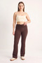 Women's High Waist Drawstring Detailed Spanish Leg Shaping Leggings Bitter Coffee - 5