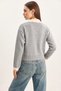 Women's Baby Collar Sleeve Detailed Knitwear Gray Cardigan - 6