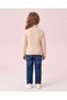 Girls Beige Turtleneck Cable Knit Pullover - 4
