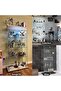 64.5'' Glass Display 4-Shelf Cabinet in Clear with Two Door, White Curio Cabinet Case Collection Display Case, Floor Standing Bookshelf for Living Room Bedroom Home Office (White) - 4