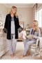 New Season Black Velvet Winter Special Design Long Sleeve Maternity Pajama Set with Easy Breastfeeding Feature