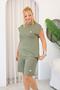 Plus Size Shorts Set with Crest Detail - 7