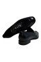 Black Color Laceless Genuine Leather Men's Shoes - 2