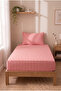 Striped Single Bed Sheet Set |   Cotton |   100X200 cm Mattress Compatible Elastic Sheet, 1 Piece 50X70 cm Pillowcase |   Stylish and Elegant - 5