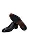 Black Color Lace-Up Genuine Leather Men's Shoes - 3