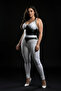 Black Leather Look Corset and Chain Fringed Skirt Set Plus Size - 3